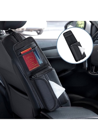 Rogfer Araba Koltuğu Yan Depolama Asılı Çanta Doku Kutusu, Model: H322 Tahıl Deseni