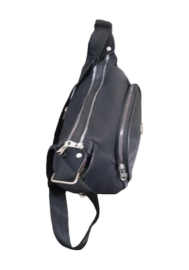 Mygeppetobag Suni Deri Bayan Çapraz Çanta -omuz Çantası Siyah