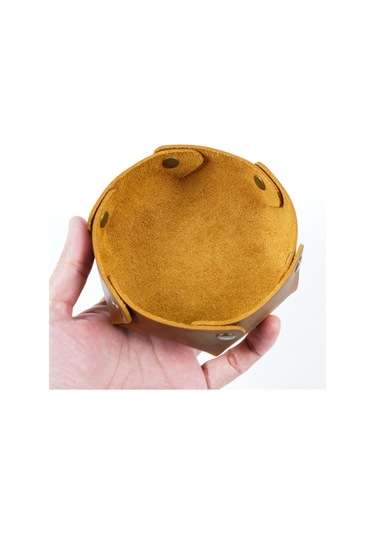 Xiyyadms Ahşap Üstü Deri Saklama Kutusu - Anahtar, Makyaj, Mücevher Ve Ev Eşyaları İçin Çeşitli Kullanım Alanı Crazy Horse Kahverengi