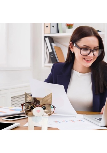Geeksen Ahşap Hayvan Serisi Gözlük Tutucu: Baykuş Desenli Masaüstü Gözlük Tutucu - Fonksiyonel Ve Dekoratif Gözlük Rahatlatıcı