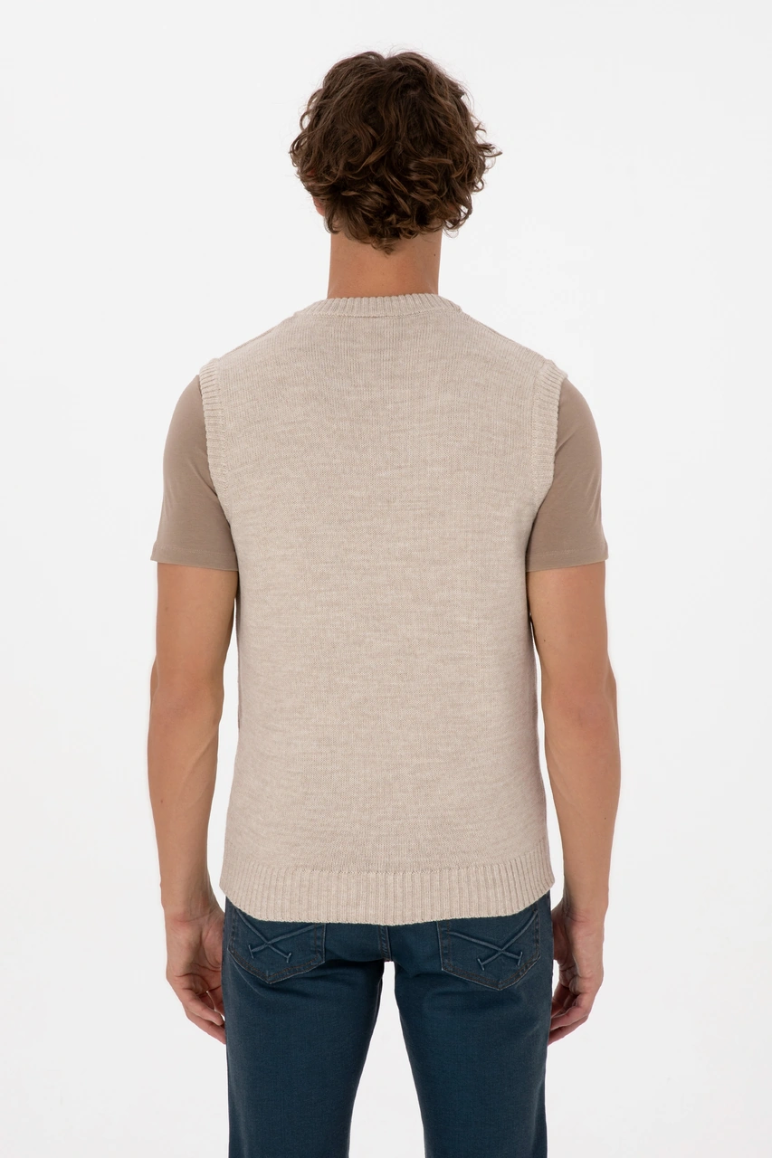 U.s. Polo Assn. Erkek Koyu Bej Süveter 50318158-vr088 Koyu Bej