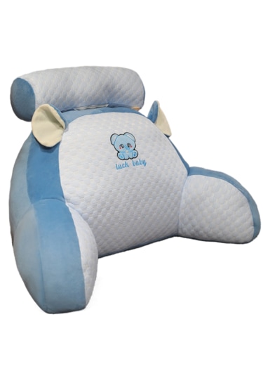 Bel Desteği Geniş Sırt Yastığı Ve Kanepe Uyku Yastığı-mavi Fil