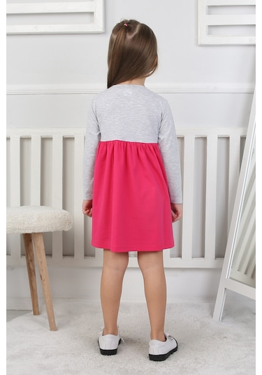 Kız Çocuk Elbise Cute Girl Fuşya