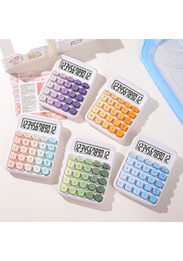 Aubyhe Ofis Ve Öğrenci Hesap Makinesi, Mekanik Klavye, 12 Basamaklı Ekran, Büyük Dairesel Tuşlar, Degrade Renk Seçenekleri 1xaaa Pil Gerekiyor, Pil Dahil Değil Diğer