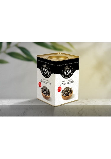 Asa Yağlı Sele Teneke Mega Siyah Zeytin 10 KG