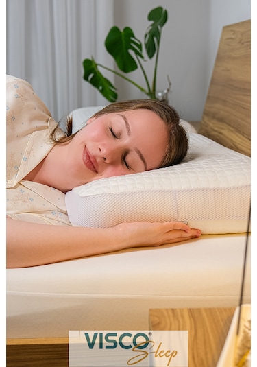 Visco Yastık Fiore Ergonomik Yastık Viskon Kılıflı 65x40x14 Cm