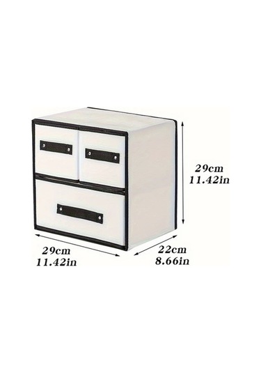 Dashanshop Beyaz 3 Çekmeceli Yumuşak Astarlı İç Çamaşırı Ve Çorap Saklama Organizatörü beyaz