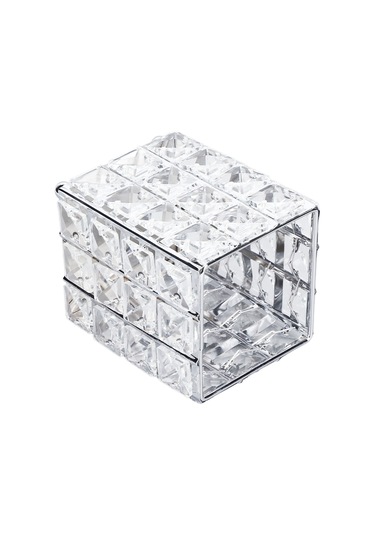 Springsun Gümüş Metal Ve Kristal Dekoratif Saklama Kutusu - Ev Dekorasyonu, Mükemmel Hediye, Küçük Alet Ve Mücevher Saklama Kabı Perliten Yumuşak Paketleme Çok Renkli