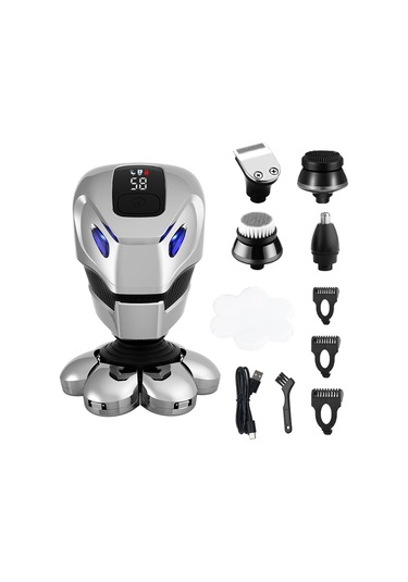 Gajeena "5'li Fonksiyonlu Erkek Tıraş Makinesi - Sakal, Saç, Burun Kılı, Masaj Ve Temizlik İçin Usb Şarjlı"