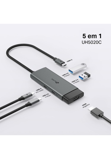 Tp-link Uh5020c Usb-c 5-ın-1 Hub 4k 60hz Hdmi 100w Hızlı Şa