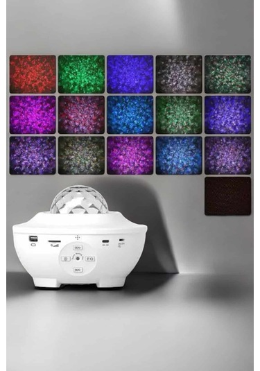 Yıldızlı Gökyüzü Projektörü Uzaktan Kumandalı Çocuklara Özel Şarjlı