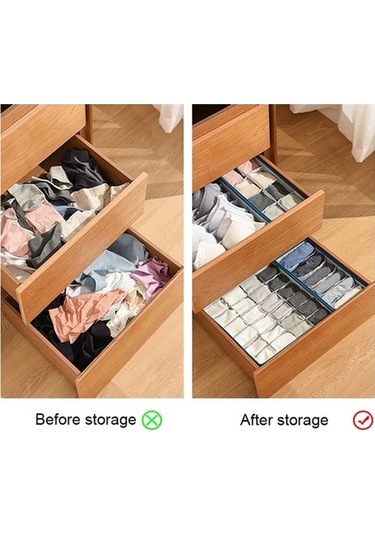 Tongxida Katlanabilir Çekmeceli Giysi Saklama Kutusu, 8 Izgara Keten Çekmeceli Diğer