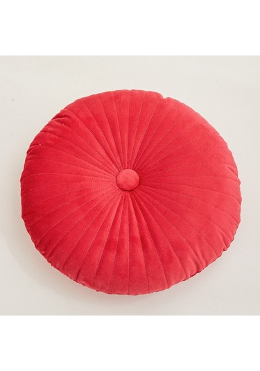 Yuvarlak Puf Atmak Yastık Tatami Yastık Ev Dekoratif Kanepe No.13 Ekru