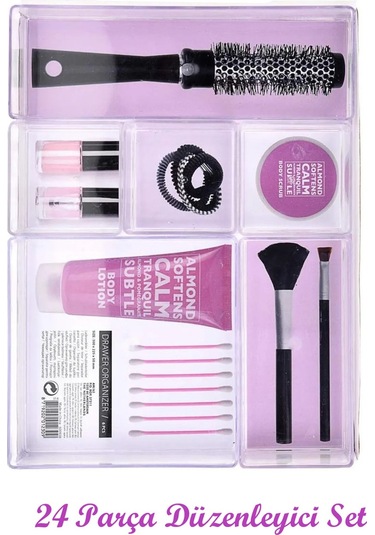 Bayev 24 Parça Organizer Düzenleyici Set 4 X Lv216 Modüler Çekmece Içi Organizer Set Takı Kutusu Turuncu