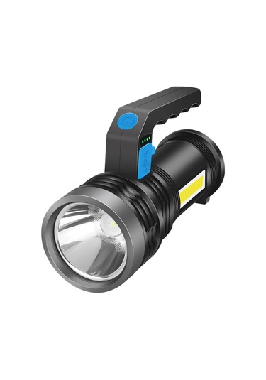 Soulader Usb Şarjlı Taşınabilir Led Projektör, Kamp Aydınlatma, Seyahat Işığı, Acil Durum Feneri, Güçlü Spot Işık, Uzun Ömürlü Pil, Dayanıklı Ve Hafif Tasarım Siyah