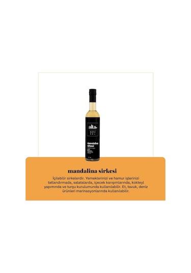 Alta Naturel Doğal Fermente Mandalina Sirkesi 250 ML