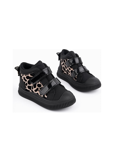 Muggo Paws Kelebekli Çift Cırtlı Kız Bebek Ve Çocuk Bot Leopar