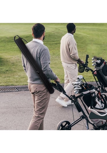 Ebitda Taşınabilir 7 Kutu Soğutuculu Golf Çantası - Siyah, Omuz Askılı Siyah