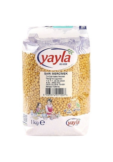 Yayla Sarı Mercimek 1 KG