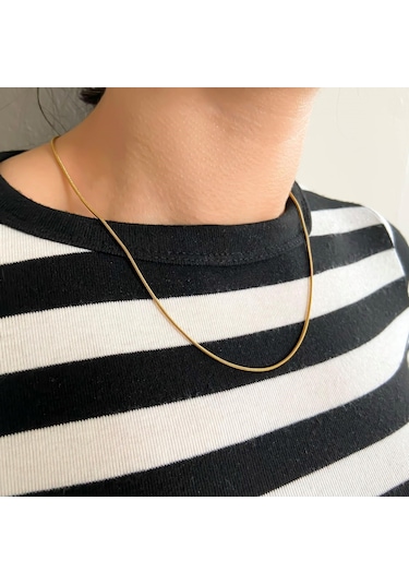 Çelik Zincir Altın Kaplama Oval Kesim 1 Mm Zn-301 Altın