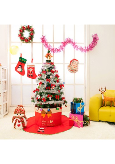 Xindoker Kumaş Noel Ağaç Altı Kutu - 30x36cm, Katlanabilir, Santa & Karbonoz Desenli, Ev/hotel Noel Dekorasyonu Diğer