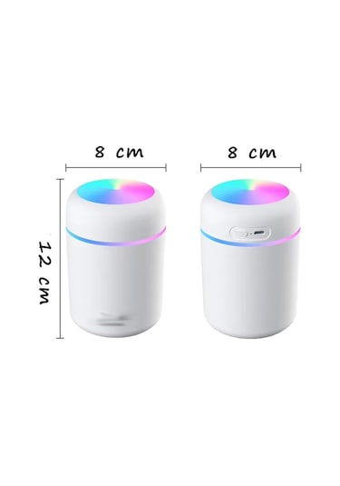 Ortam Nemlendirici Araç İçi Ev Ofis Rgb Renkli Işıklı Buhar Makinası