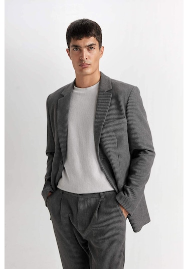 DeFacto Ceket Yaka Düğmeli Blazer Ceket D6093AX24AUAR198