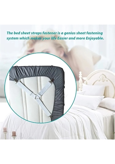 Metal 2 Adet 2-2/4/8 Adet Yatak Çarşafı Bağlantı Elemanları Üçgen Yatak Çarşafı Kli Klipler Elastik Jartiyer Ev Gereçleri 47128573