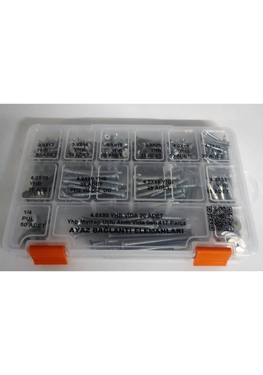 Ayaz Yhb Matkap Uçlu Akıllı Vida Seti 417 Parça