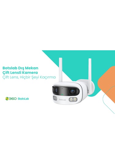 +360 Botslab Smart W302 Outdoor Kamera Set 3k / Çift Yönlü Ses / 170 / Akıllı İnsan Takibi