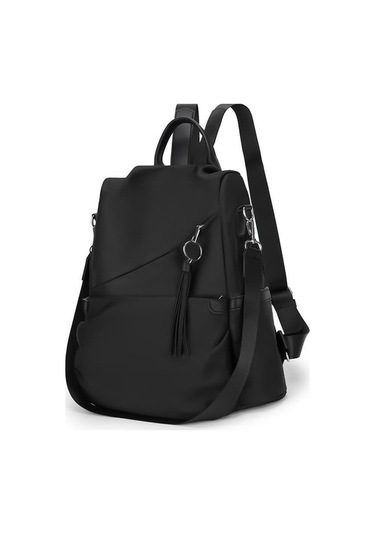 Novahub Kadınsı Oxford Sırt Çantası, Su Geçirmez, Büyük Kapasiteli, Püskül Desenli, Mavi, Öğrenci Okul Çantası Mavi