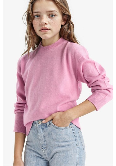 Defacto Pembe Kız Çocuk Kazak C6902a8/pn444 Pembe