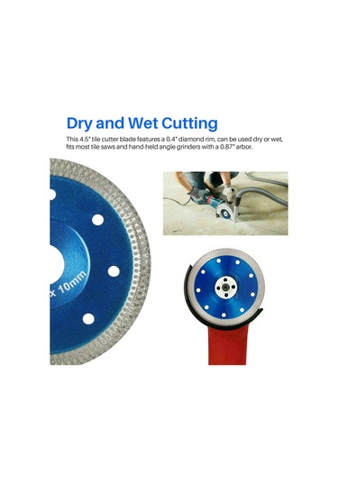 Wezone Diamant Kesim Diski, Cam Ve Seramik İçin, 105mm Çaplı, 3000-11000 Rpm Hız Aralığı, Kuru Kesim Uyumlu