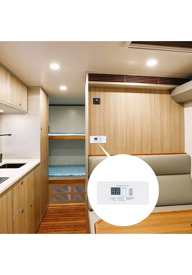 Xindoker Büyük Boy Beyaz 12v Lpg Gaz Dedektörü - 85db Alarm, Yüksek Hassasite, Karavan/trailer Uygun, Hata Kodu Gösterme