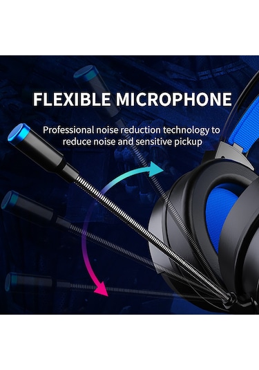 Ruicoo "g58 Profesyonel Oyun Kulaklığı - 7.1 Surround Ses, Rgb Aydınlatma, Mikrofonlu Pc/ps4/telefon Uyumlu "