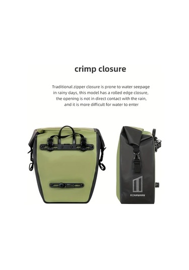 Willowhaven Gray 1 Adet Büyük 4.76gal Dayanıklı Bisiklet Arka Koltuk Çantası Reflektif Şeritli Çok Renk Seçeneği Haki