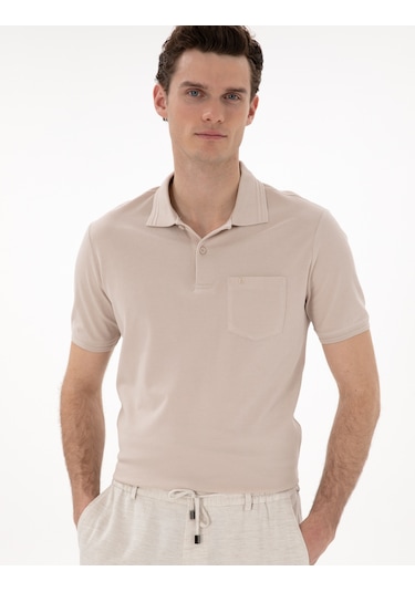 Pierre Cardin Erkek Taş Tişört Basic 50306552-vr049 Taş