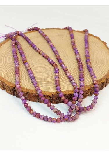 Lepidolit Taşı Rondela Faset Kesim Dizi 4 5mm 45232