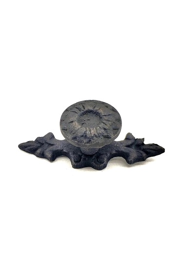 Antika Tarz Dekoratif Pirinç Çiçek Düğme - 20x53 Mm, Oksit Çok Renkli