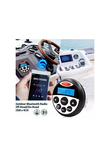 Guzare Gr304 Su Geçirmez Bluetooth Marin Stereo Radyo