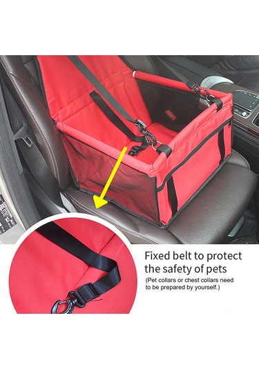 Geeroyoo Araç İçi Kullanım İçin Su Geçirmez Çıkarılabilir Kedi Ve Köpek Taşıma Yatağı - Siyah Ayak İzi Desenli