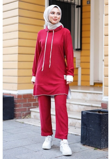 Nelin Tunik Pantolon İkili Takım 1283 - Bordo
