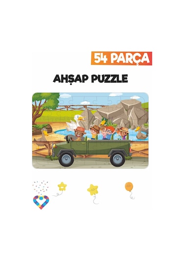 Ahşap Çocuk Puzzle 54 Parça-1