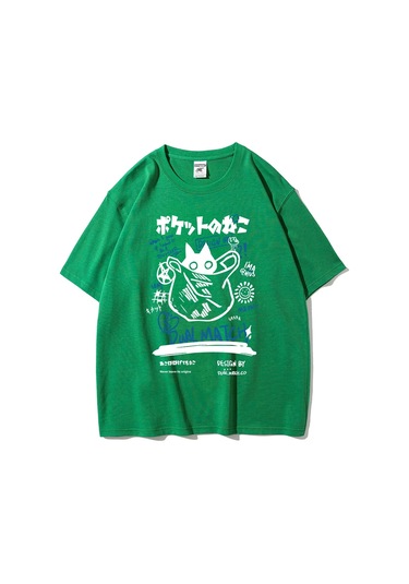 Teekossc 2024 Yaz Kedi Baskılı Harajuku Kawaii Erkek Kadın T-shirt Y2k Streetwearfildişi Fildişi