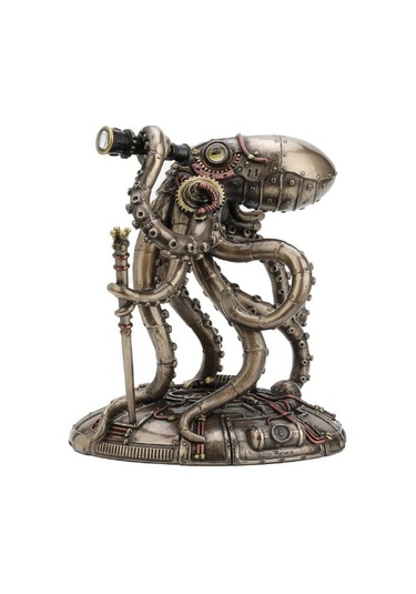 Veronese Design Steampunk Uzaylı Ahtapot Heykeli