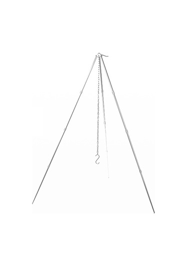 Ayrılabilir Açık Kamp Ateşi Tripod Şenlik Ateşi Raf,l-gümüş Gümüş Gümüş