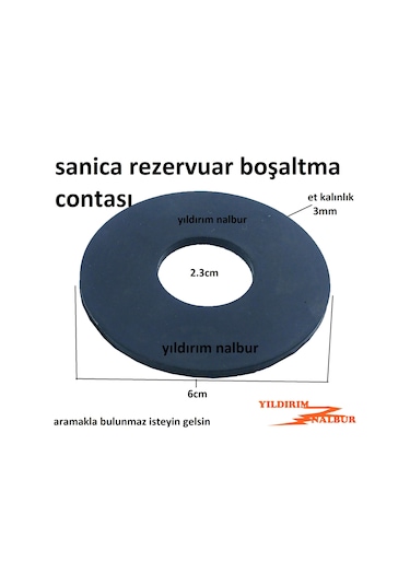 Sanica Gömme Rezervuar 6cm Göbek Contası Boşaltma Conta