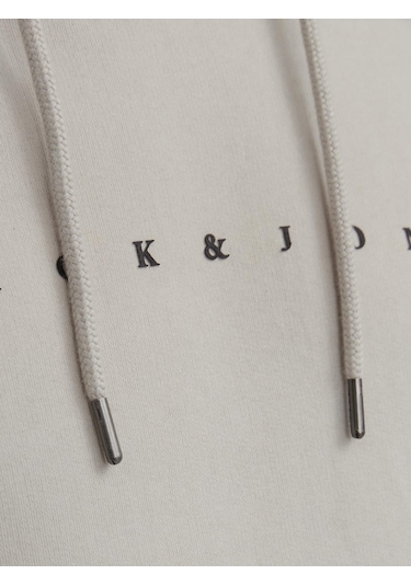 Erkek Kabartma Baskili Kapüsonlu Sweatshirt - Star - 12233972 Moonbeam Çok Renkli