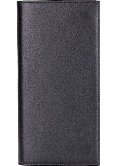 Bloominbag Bloomtenuta Obsidian Black Hakiki Deri Cüzdan & Telefon Çantası Siya