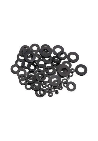 Pazly 500 Adet Naylon Yıkayıcı Düz Çeşit Seti 8 Boyutlu Güvenlik Plakaları M2-m10 Naylon Sızdırmazlık Pulları